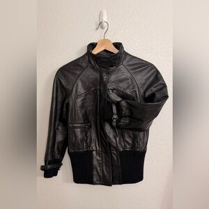 Vintage BEBE genuine leather Jacket with details size S